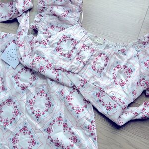 Bae Vely Satin Two Piece Skirt Set